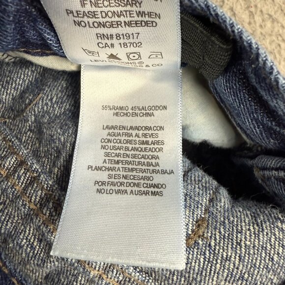 Levis 514 Jeans Boy's Size 7-8 Blue Straight Fit Classic Cotton Blend Denim - Picture 6 of 8